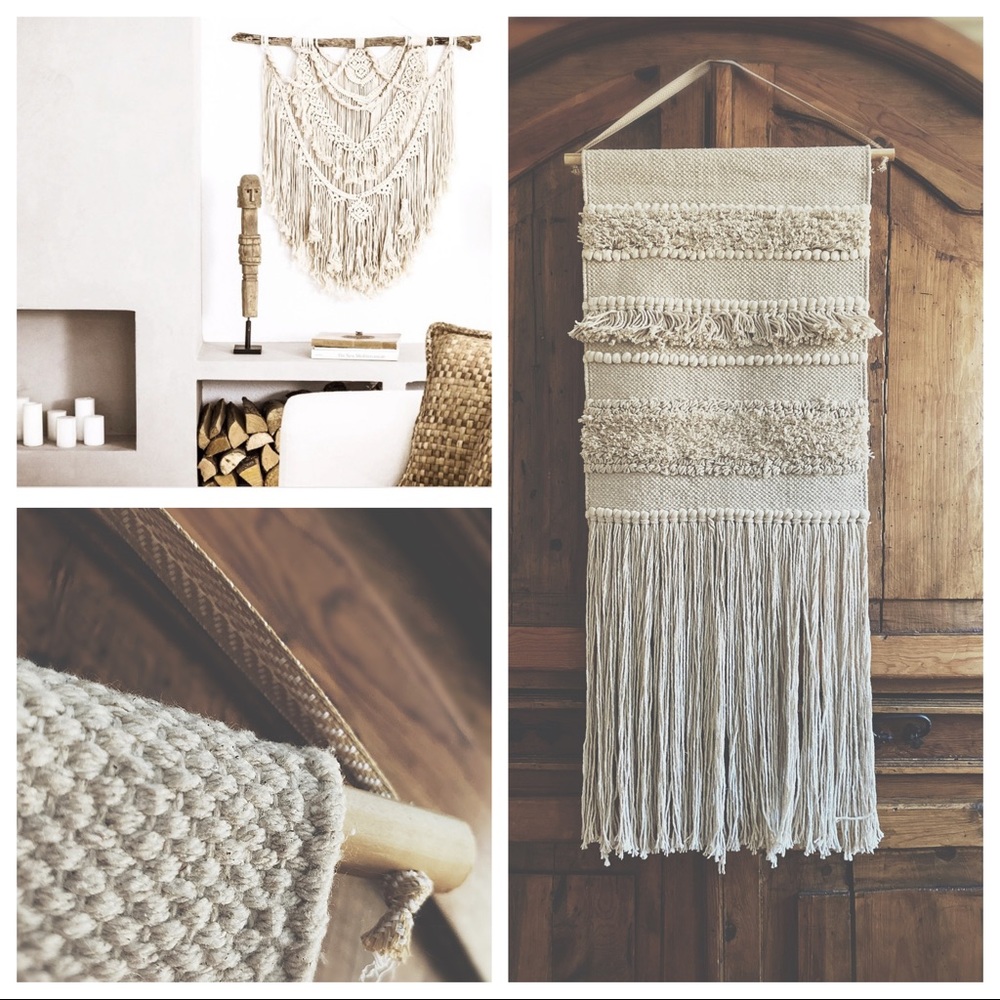 Handcrafted Cream Macrame Wall Hanging Decor